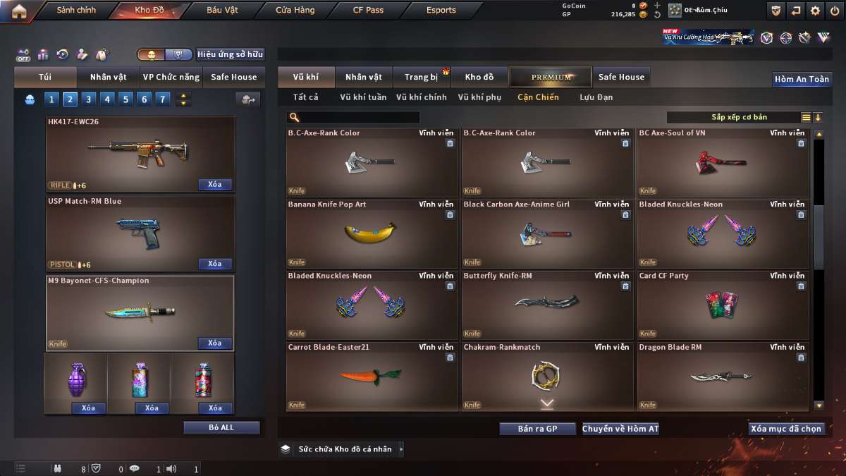 shop acc cf uy tin gia re